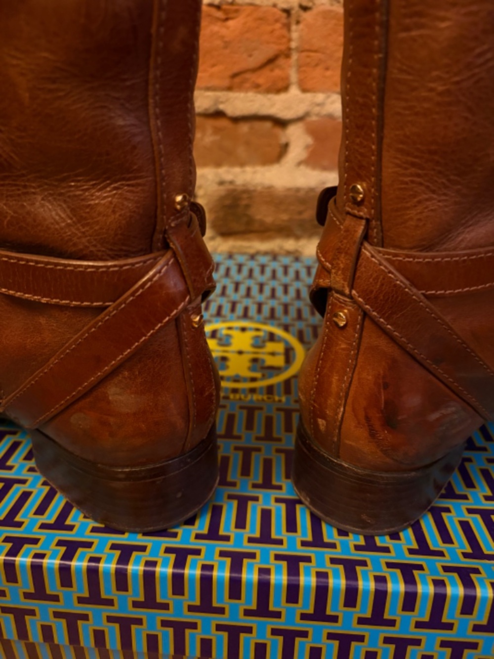 Tory Burch Brita Riding Boots - Sienna - Size 10.5 - Picture 11 of 17